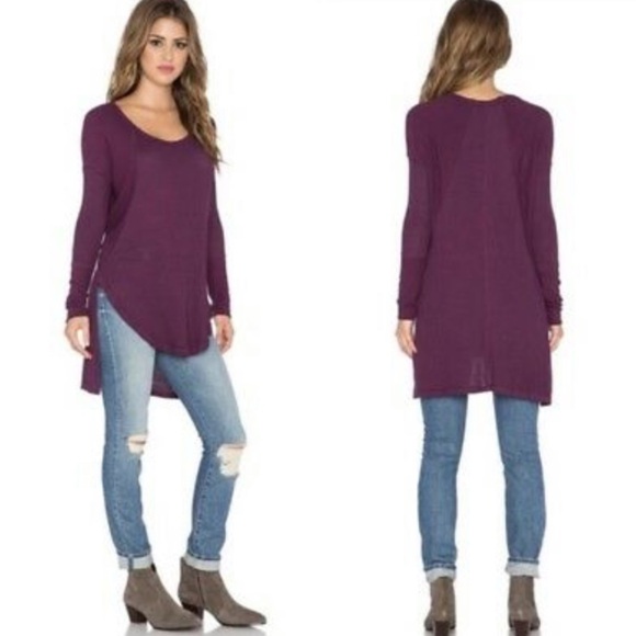 Free People Ventura’s African Violet Dripy Thermal Size Small - Picture 2 of 10